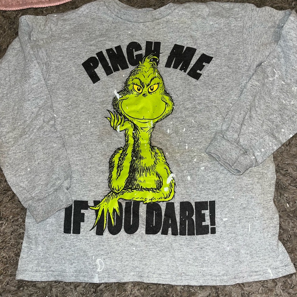 Kids Dr Seuss  grinch long sleeve shirt
